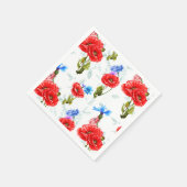 Serviette En Papier Floral (Coin)
