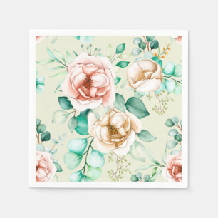 Serviette En Papier Floral
