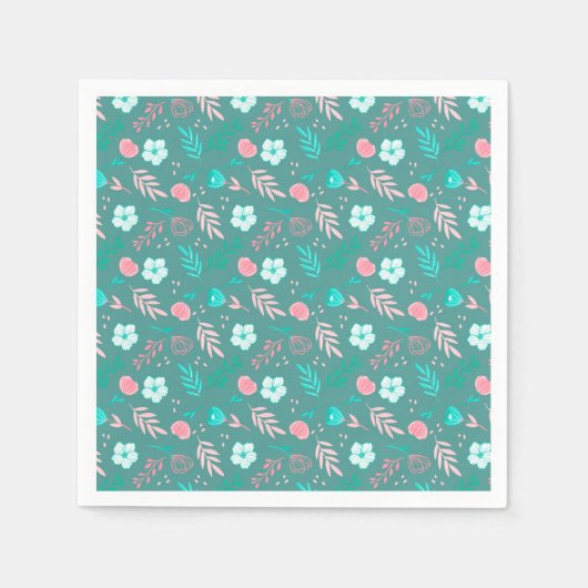 Serviette En Papier Floral (Devant)