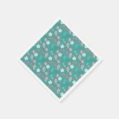 Serviette En Papier Floral (Coin)