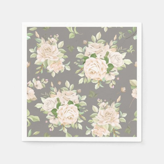 Serviette En Papier Floral (Devant)