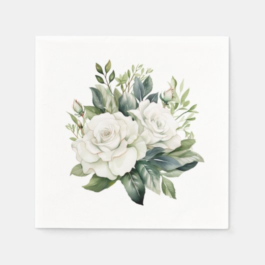 Serviette En Papier Floral (Devant)