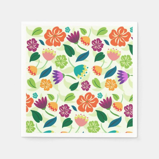 Serviette En Papier Floral (Devant)