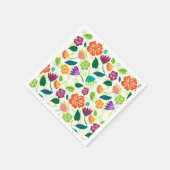 Serviette En Papier Floral (Coin)