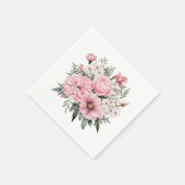 Serviette En Papier Floral (Coin)