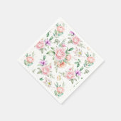 Serviette En Papier Floral (Coin)
