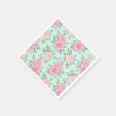 Serviette En Papier Floral (Coin)
