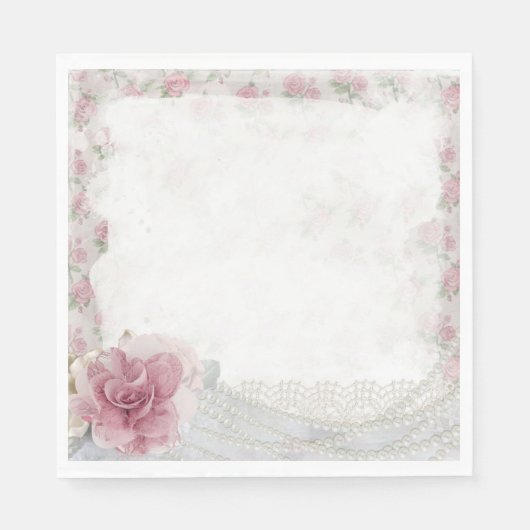 Serviette En Papier Floral (Devant)