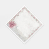 Serviette En Papier Floral (Coin)