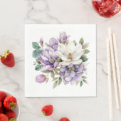 Serviette En Papier Floral (En situation)