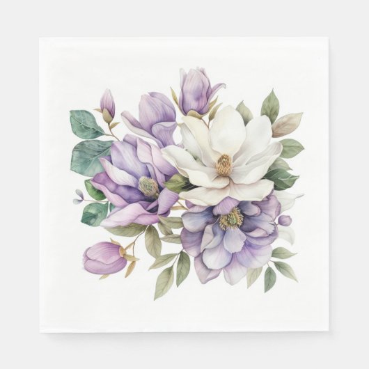 Serviette En Papier Floral (Devant)