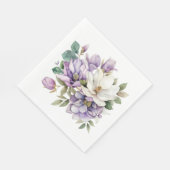 Serviette En Papier Floral (Coin)