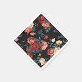 Serviette En Papier Floral (Coin)