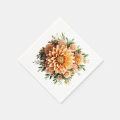 Serviette En Papier Floral (Coin)