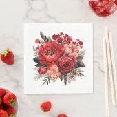 Serviette En Papier Floral (En situation)