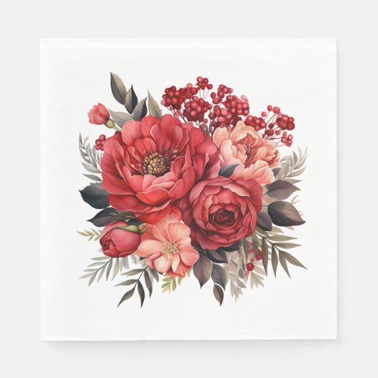 Serviette En Papier Floral (Devant)
