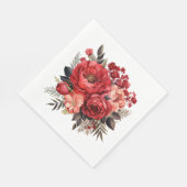 Serviette En Papier Floral (Coin)