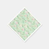 Serviette En Papier Floral (Coin)
