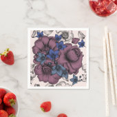 Serviette En Papier Floral (En situation)