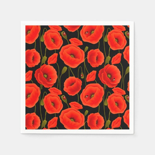 Serviette En Papier Floral (Devant)