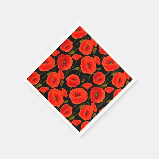Serviette En Papier Floral (Coin)
