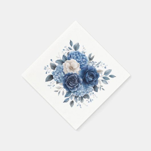 Serviette En Papier Floral (Coin)