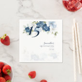 Serviette En Papier Floral 15e anniversaire Quinceanera Dusty Papier b (En situation)