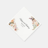 Serviette En Papier Floral 60e anniversaire Surprise Party Paper (Coin)