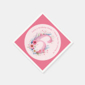 Serviette En Papier Floral 6e anniversaire Custom Six Fairy Princesse (Coin)
