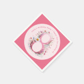Serviette En Papier Floral 8e anniversaire Custom Huit fées princesse (Coin)
