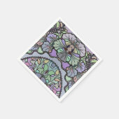 Serviette En Papier Floral abstrait pansement motif en mosaïque (Coin)