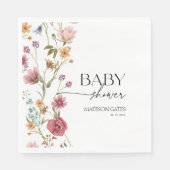 Serviette En Papier Floral baby shower (Devant)
