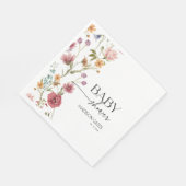 Serviette En Papier Floral baby shower (Coin)