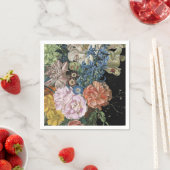 Serviette En Papier Floral baroque - Bouquet (En situation)