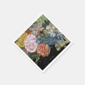 Serviette En Papier Floral baroque - Bouquet (Coin)
