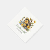 Serviette En Papier Floral Bee Thème Mariage Cocktail Napkins (Coin)