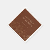 Serviette En Papier Floral Boho Mariage (Coin)