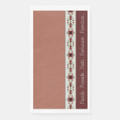 Serviette En Papier Floral Brown Moderne Et Simple (Devant)