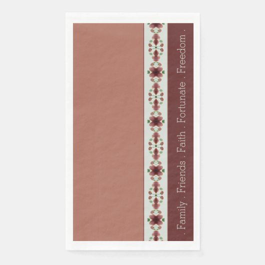 Serviette En Papier Floral Brown Moderne Et Simple (Devant)