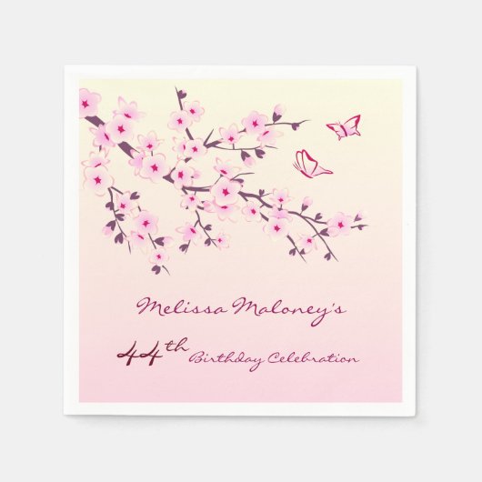 Serviette En Papier Floral Cherry Blossoms (Devant)
