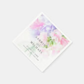 SERVIETTE EN PAPIER FLORAL CHIC MARIAGE POIS DOUX (Coin)