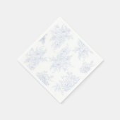 Serviette En Papier Floral Chintz Chinoiserie Blue Toile Mariage (Coin)