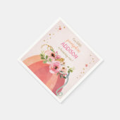 Serviette En Papier Floral Citrouille Fall Girl Or rose Anniversaire (Coin)