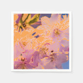 Serviette En Papier Floral coloré (Devant)