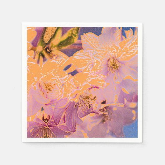 Serviette En Papier Floral coloré (Devant)