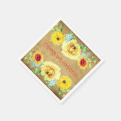 Serviette En Papier Floral Congratulations Paper Party Napkins (Coin)