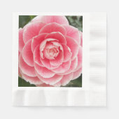 Serviette En Papier Floral de Fleur de Camellia rose (Devant)