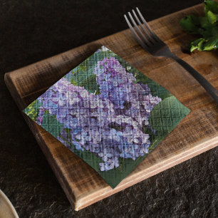 Serviette En Papier Floral de Lilac pourpre