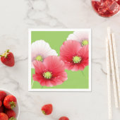 Serviette En Papier Floral de Pretty Poppies (En situation)
