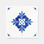 Serviette En Papier Floral de style méditerranéen (Devant)